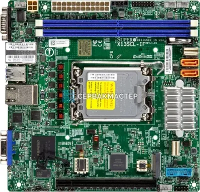 Материнская плата Supermicro X13SCL-IF (Mini-ITX, LGA1700, 2 DIMM, DDR5) — купить в СервакМастер [MBD-X13SCL-IF]