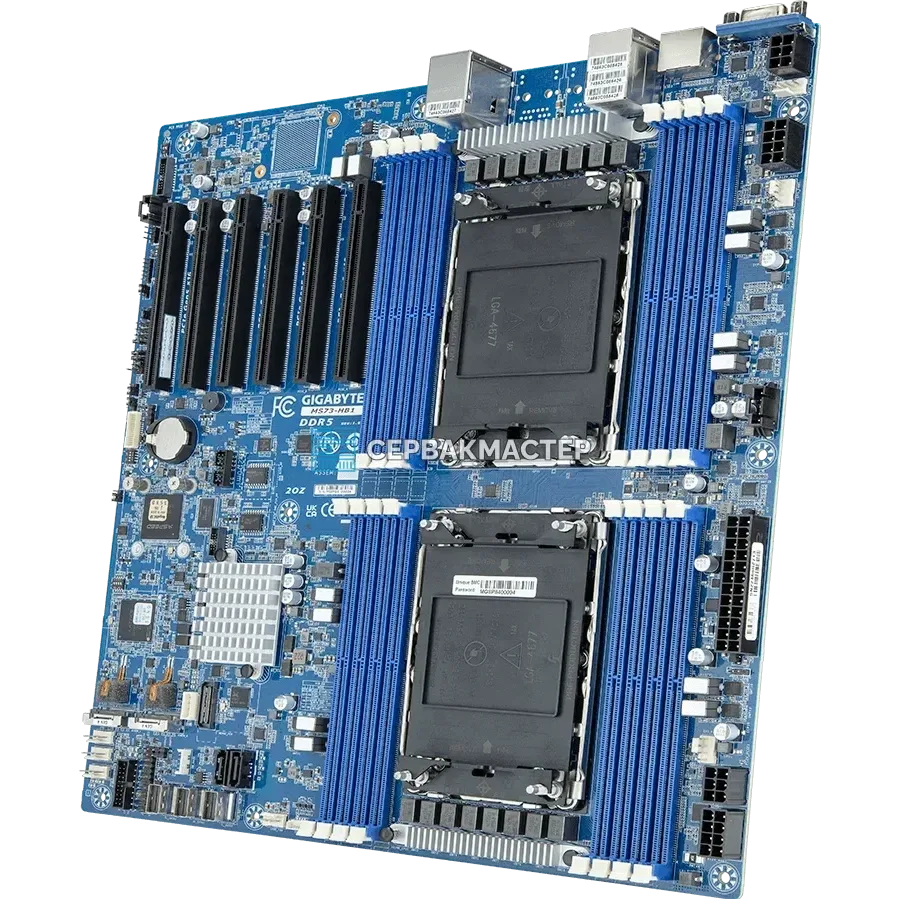 Серверная материнская плата Gigabyte MS73-HB1 Rev 1.x/3.x E-ATX (2x LGA4677, 16 DIMM) — купить в СервакМастер