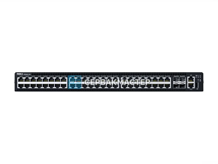 Коммутатор Dell PowerSwitch S3248T-ON IO/PS Airflow: 48x RJ45 1 Гбит/с, 4x SFP+ 10 Гбит/с, 2x QSFP28 100 Гбит/с