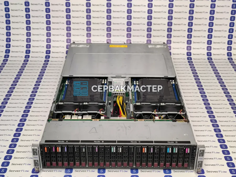 Блейд-сервер Supermicro SuperServer 2028TP-HTR-SIOM 2U, 4 узла, 8x Xeon E5-2699v4, 4 ТБ DDR4, 24x SSD 1.92 ТБ