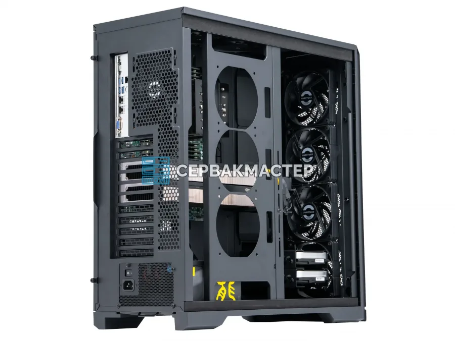 ИИ-сервер Tower с 2× NVIDIA A100 40GB HBM2e и AMD EPYC 9354 — СервакМастер