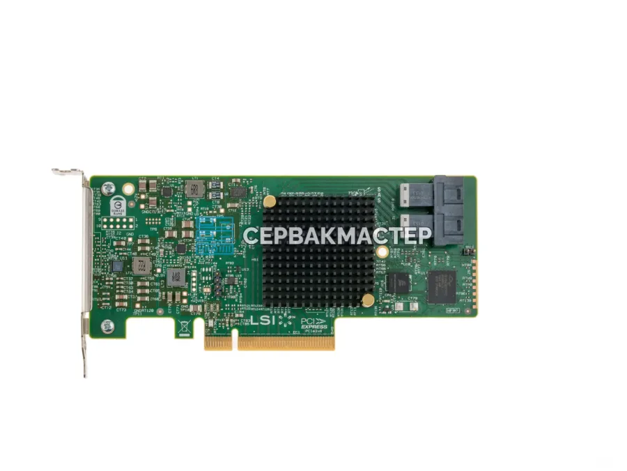 HBA-контроллер Broadcom 9311-8i на чипе SAS 3008, 8 портов SAS/SATA, без кеша