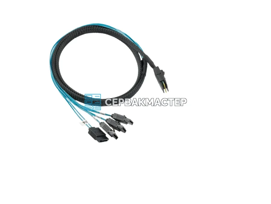 Кабель SFF8087 - 4x SATA 1м: разветвитель MiniSAS на четыре SATA-диска