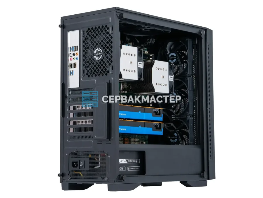 Рабочая станция Deepcool MATREXX 55 MESH: 2× Radeon Pro WX8200 8GB, 2× Xeon E5 2687wv4, 256 ГБ RAM
