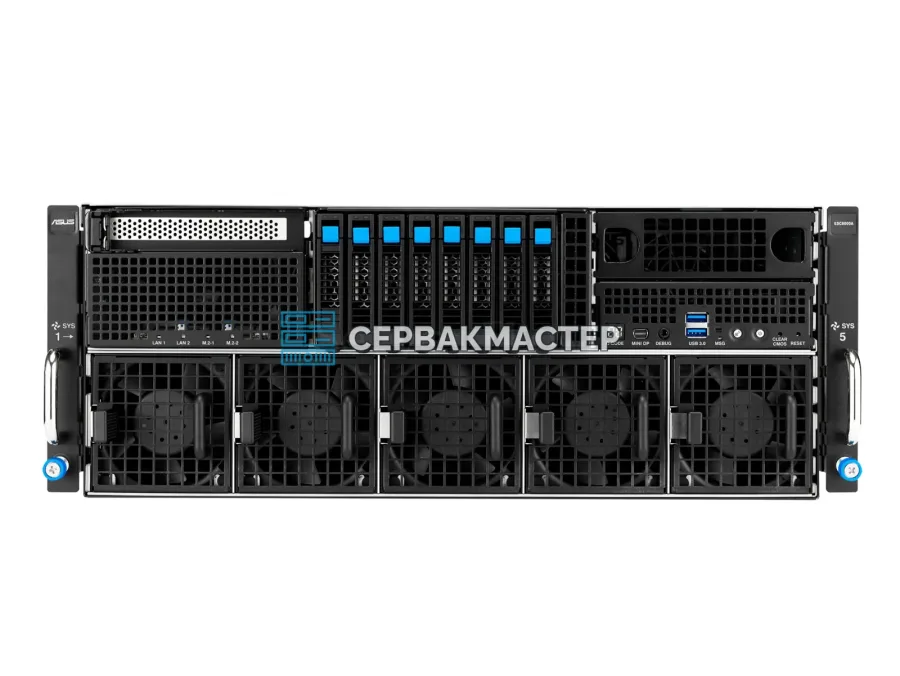 GPU-сервер ASUS ESC8000A-E13 SKU1: 8× RTX PRO 6000 BSE 96GB, 2× EPYC 9575F, RAM 768GB