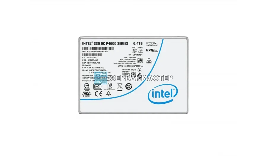 SSD-накопитель Intel DC P4600 6.4TB 2.5" U.2 [SSDPE2KE064T701]