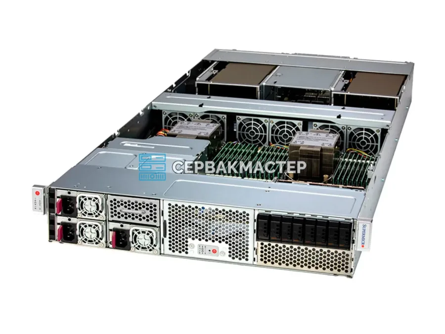 GPU-сервер Supermicro SYS-221GE-NR с 4x NVIDIA H100 NVL 94GB HBM3, 2U