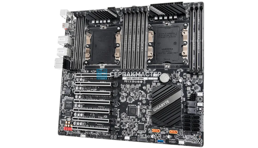 Серверная материнская плата GIGABYTE C621-WD12-IPMI (EEB, 2x LGA3647, 12 DIMM) — купить в СервакМастер