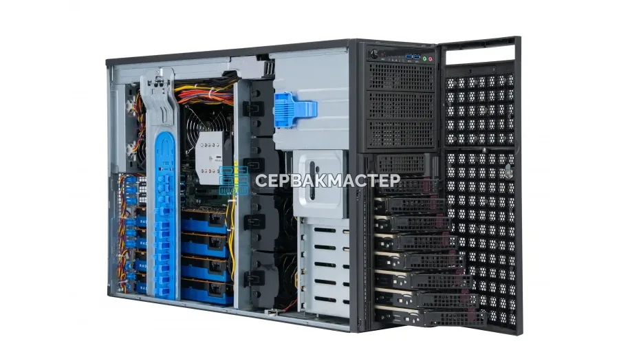 Supermicro 4125GS-TNRT с 8× NVIDIA H200 NVL 141 ГБ и 2× AMD EPYC 9845 — СервакМастер