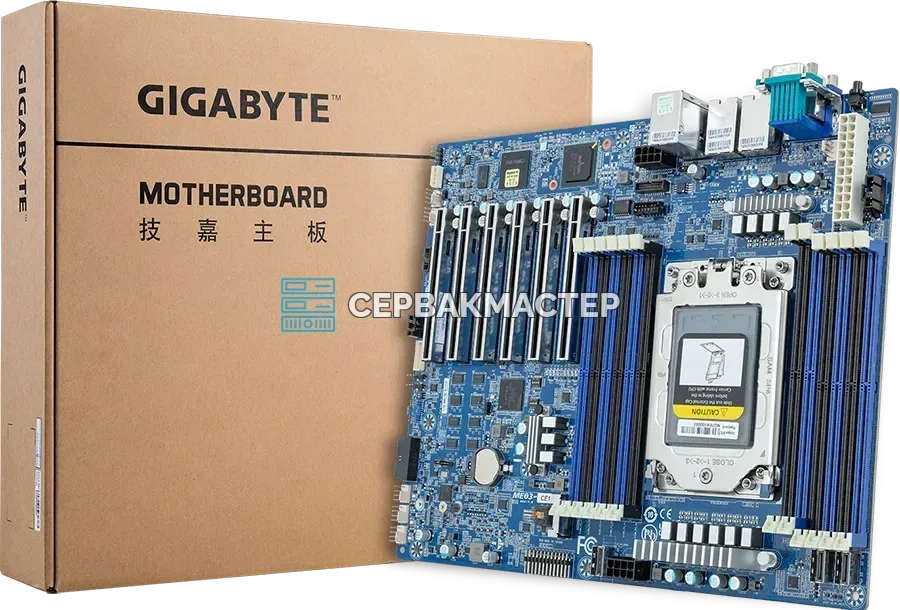 Серверная материнская плата Gigabyte ME03-CE1 Rev 1.0 ATX, сокет SP6, 12 DIMM — купить в СервакМастер
