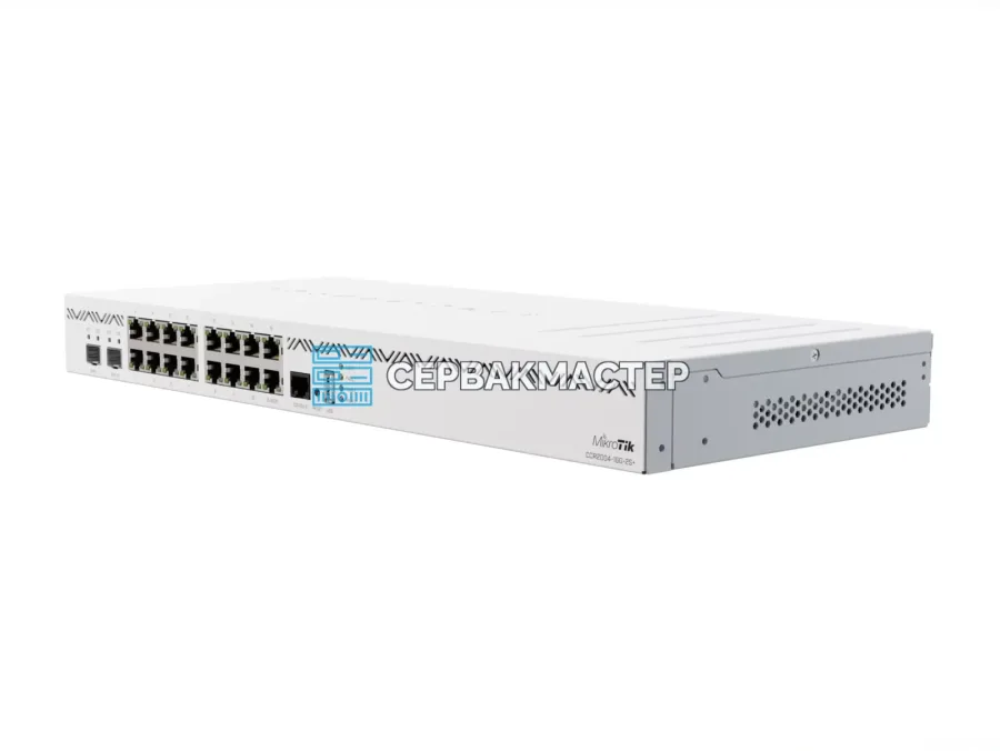 MikroTik CCR2004-16G-2S+: L3-коммутатор-маршрутизатор, 16x RJ45 1 Гбит/с и 2x SFP+ 10 Гбит/с