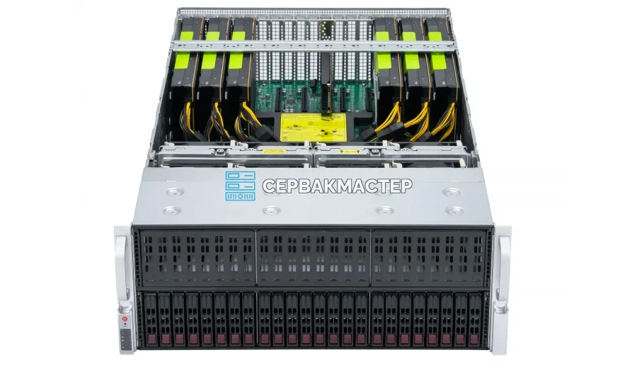 Купить сервер Supermicro 4028GR-TR: 6× AMD Radeon AI PRO R9700 32GB + 2× Xeon E5-2697Av4 — СервакМастер