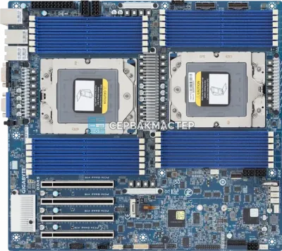 Материнская плата Gigabyte MZ73-LM1 Rev 3.x (E-ATX, 2x SP5, 24 DIMM) [9MZ73LM1MR-000-3] — купить в СервакМастер