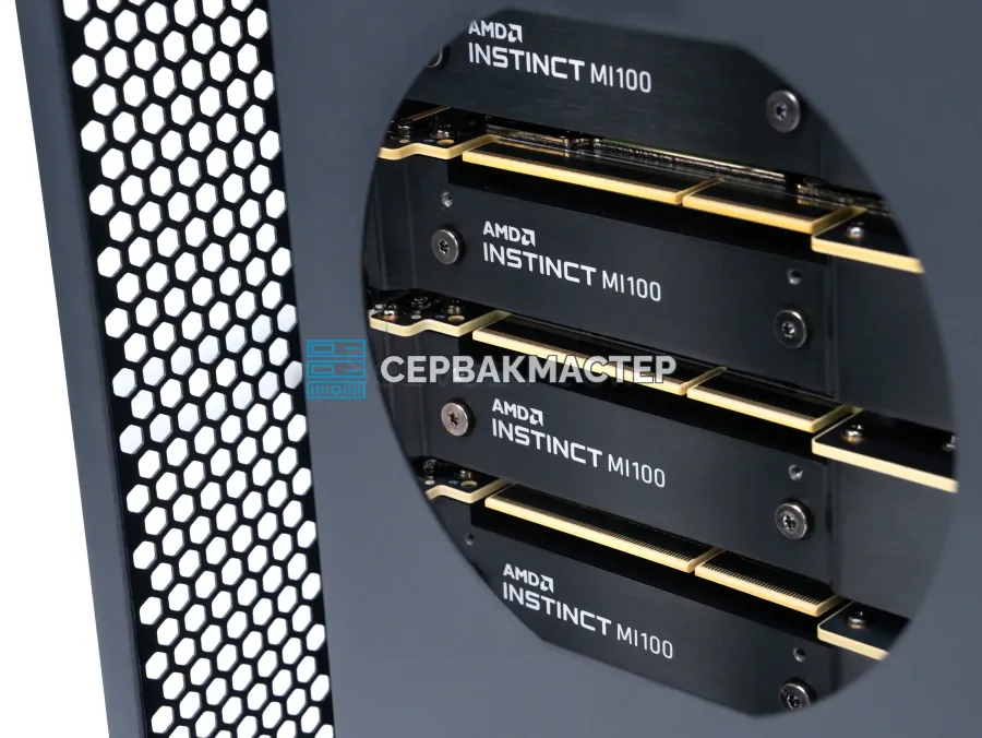 AI-сервер Phanteks Enthoo Pro 2 Server Edition: 4× AMD Instinct MI100 32GB, EPYC 7702, 512GB DDR4 ECC — СервакМастер
