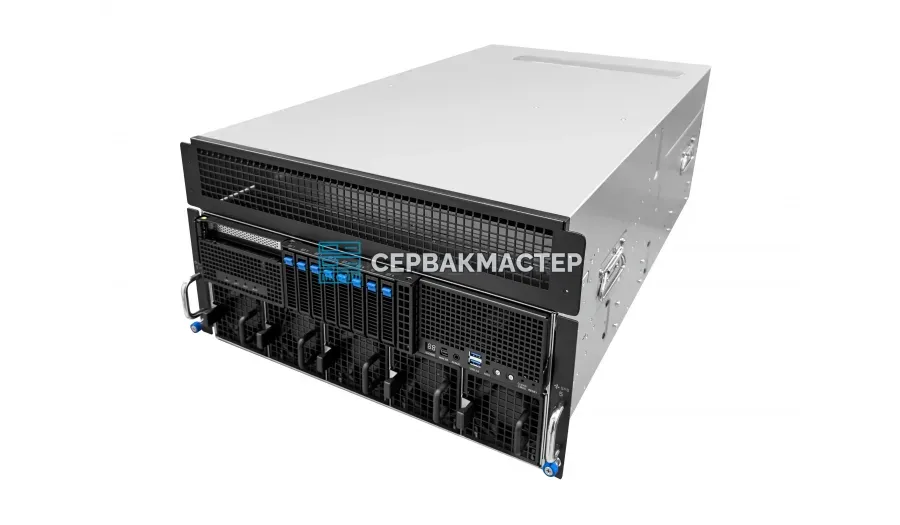 ASUS ESC8000A-E13-DR: 8× NVIDIA RTX PRO 6000 Blackwell 96GB + 2× AMD EPYC 9174F — AI-сервер в «СервакМастер»