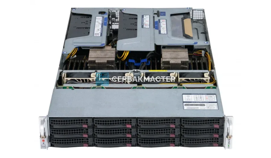 Supermicro 4028GR-TR: 6 ускорителей NVIDIA Tesla P100 16GB + 2× Intel Xeon E5-2698v4 — «СервакМастер»
