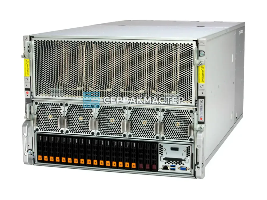 Supermicro SYS-821GE-TNHR: GPU-сервер 8U с 8× NVIDIA H200 SXM 141GB, 2× Xeon Platinum 8558, 2 ТБ DDR5