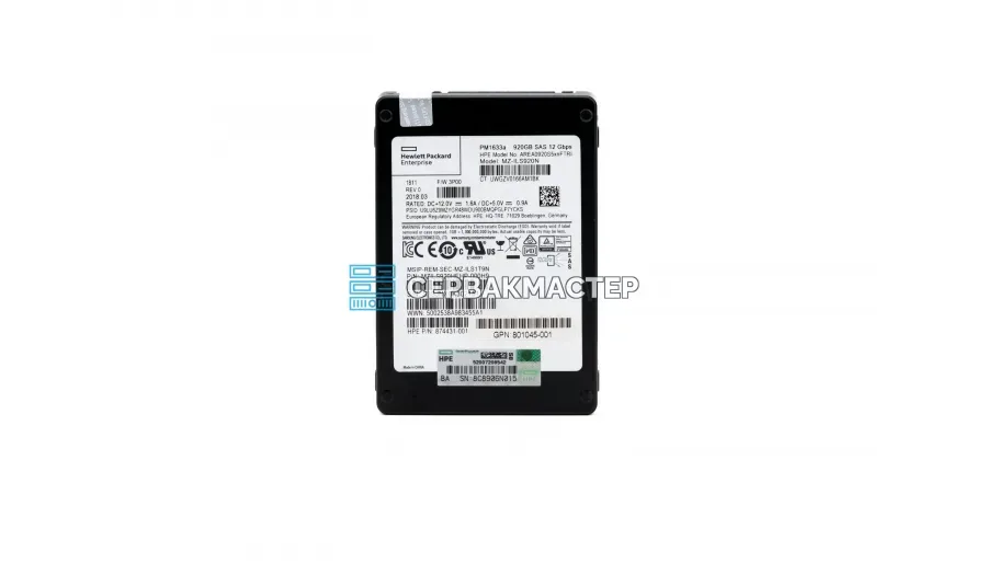 SSD-накопитель HPE 200GB 2.5" SAS 12Gb/s [EO0200JEFPD]
