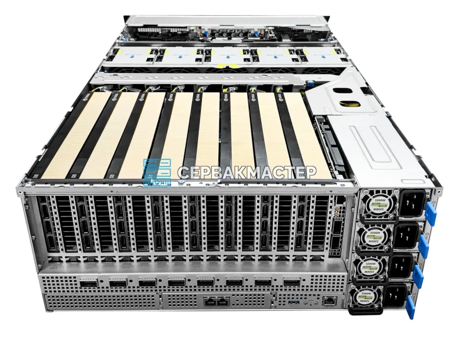 GPU-сервер ASUS ESC8000A-E13X: 8× RTX PRO 6000 BSE 96GB, 2× EPYC 9965, 1.5 ТБ RAM