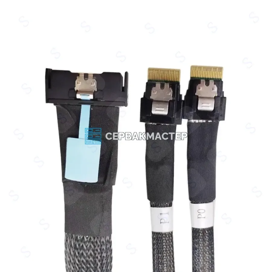 Кабель MCIO x8 74P (SFF-TA-1016) на 2x Slimline SAS SFF8654-4i, 1 м