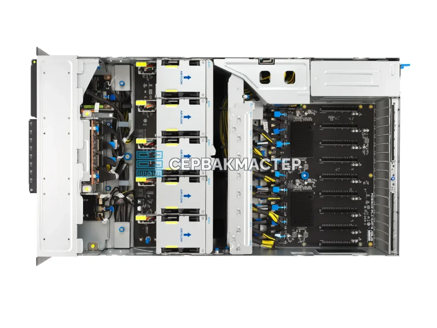Сервер ASUS ESC8000A-E13P для ИИ: 8× RTX PRO 6000 BSE 96GB, 2× EPYC 9845, 1.5TB RAM