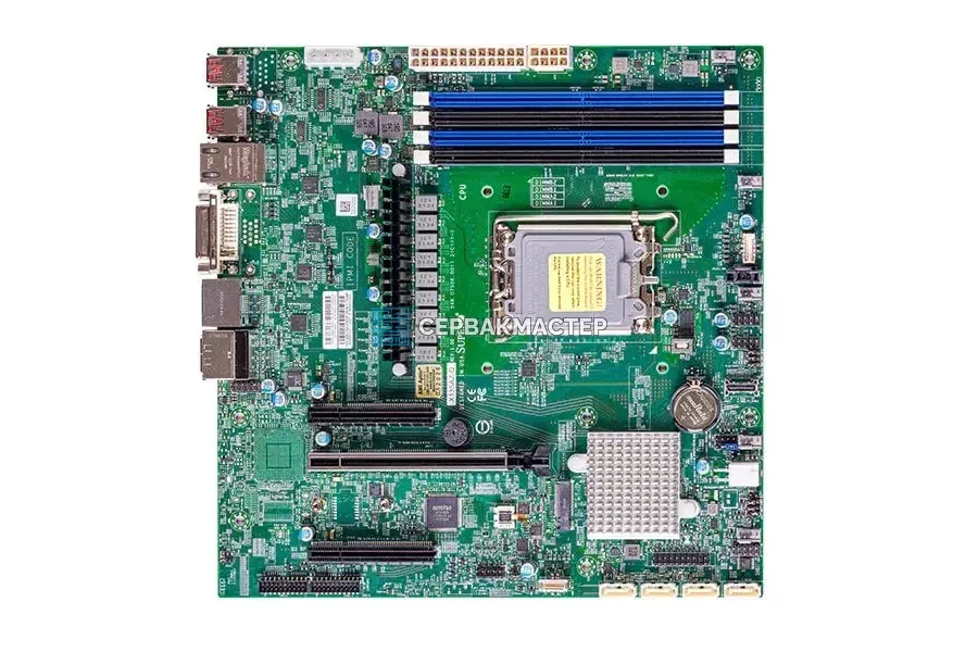 Материнская плата Supermicro X13SAZ-Q Micro-ATX, LGA1700, 4 DIMM DDR5 [MBD-X13SAZ-Q] — купить в СервакМастер