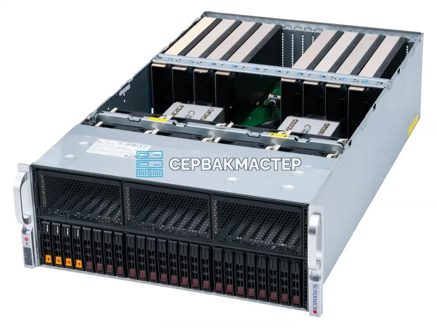 Supermicro 4125GS-TNRT с 8× NVIDIA H200 NVL 141 ГБ и 2× AMD EPYC 9845 — СервакМастер