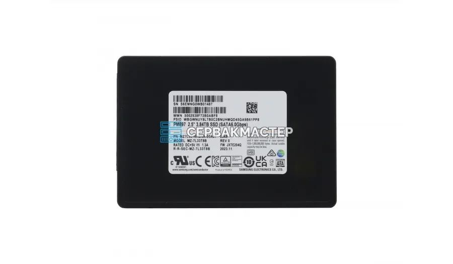 SSD-накопитель Samsung PM897 3.84TB 2.5" SATA 6Gb/s [MZ7L33T8HBNA-00B7C]