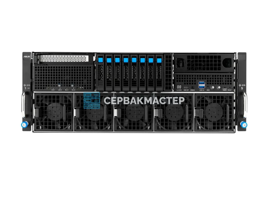 Сервер ASUS ESC8000A-E13P для ИИ: 8× RTX PRO 6000 BSE 96GB, 2× EPYC 9845, 1.5TB RAM