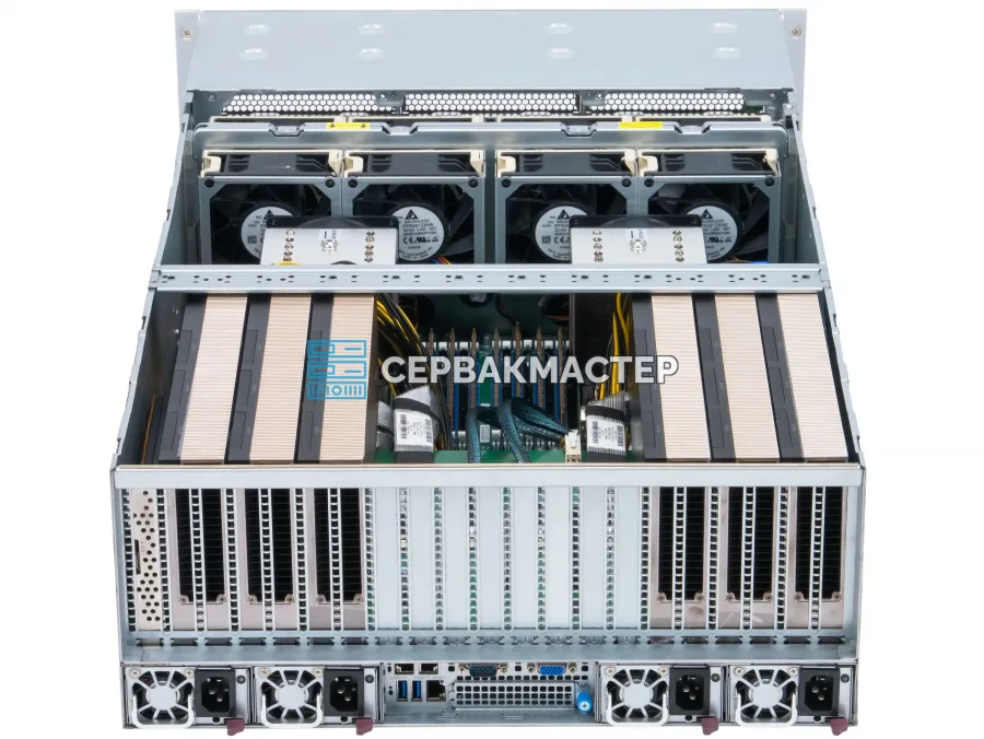 Supermicro 4124GS-TNR: 6× NVIDIA H100 80GB + 2× AMD EPYC 7773X — AI-сервер в СервакМастер