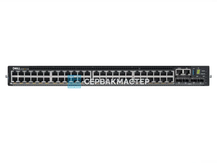 Коммутатор Dell PowerSwitch E3248PXE-ON IO/PS Airflow: 48x RJ45 1/2.5/5/10 Гбит/с PoE++, 4x SFP28 25G, 2x QSFP28 100G