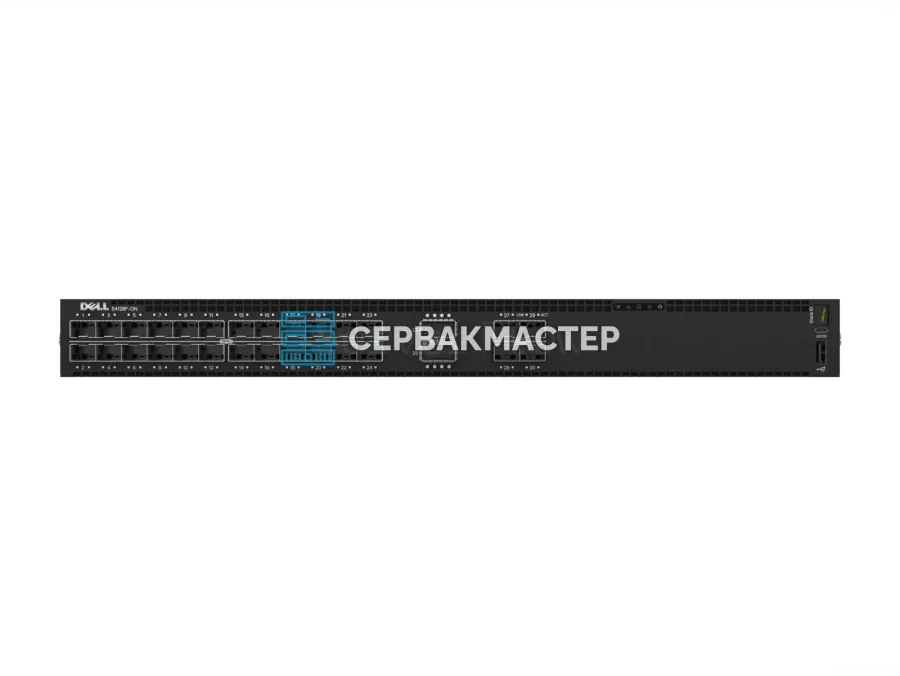 Коммутатор Dell PowerSwitch S4128F-ON PS/IO Airflow, 28x SFP+ 10 Гбит/с и 2x QSFP28 100 Гбит/с