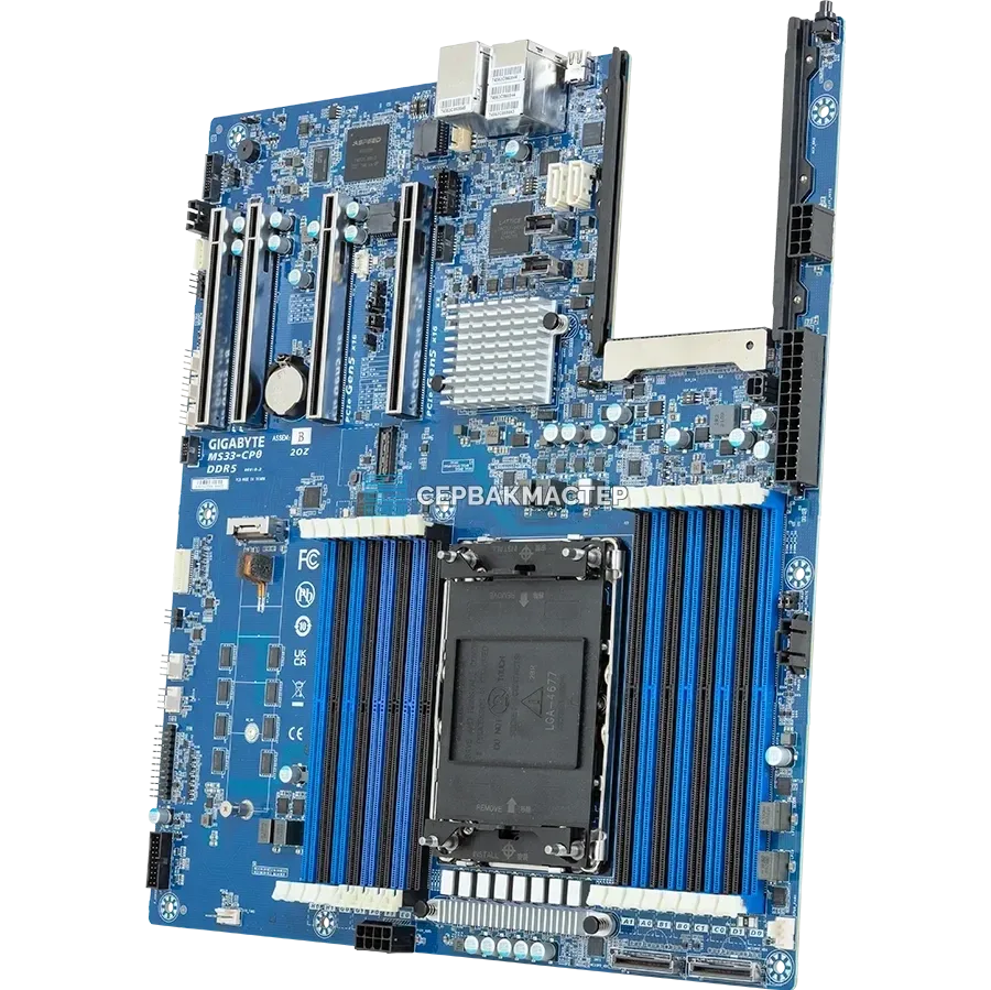 Серверная плата Gigabyte MS33-CP0 Rev 1.x/3.x — E-ATX, LGA4677, 16 DIMM DDR5 — купить в СервакМастер