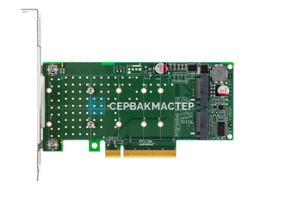 Переходник PCIe 4.0 x8 на 2x M.2 NVMe 22110 (Low profile, аналог AOC-SLG3-2M2)