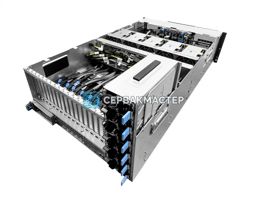 ASUS ESC8000A-E13-DR: 8× NVIDIA RTX PRO 6000 Blackwell 96GB + 2× AMD EPYC 9174F — AI-сервер в «СервакМастер»