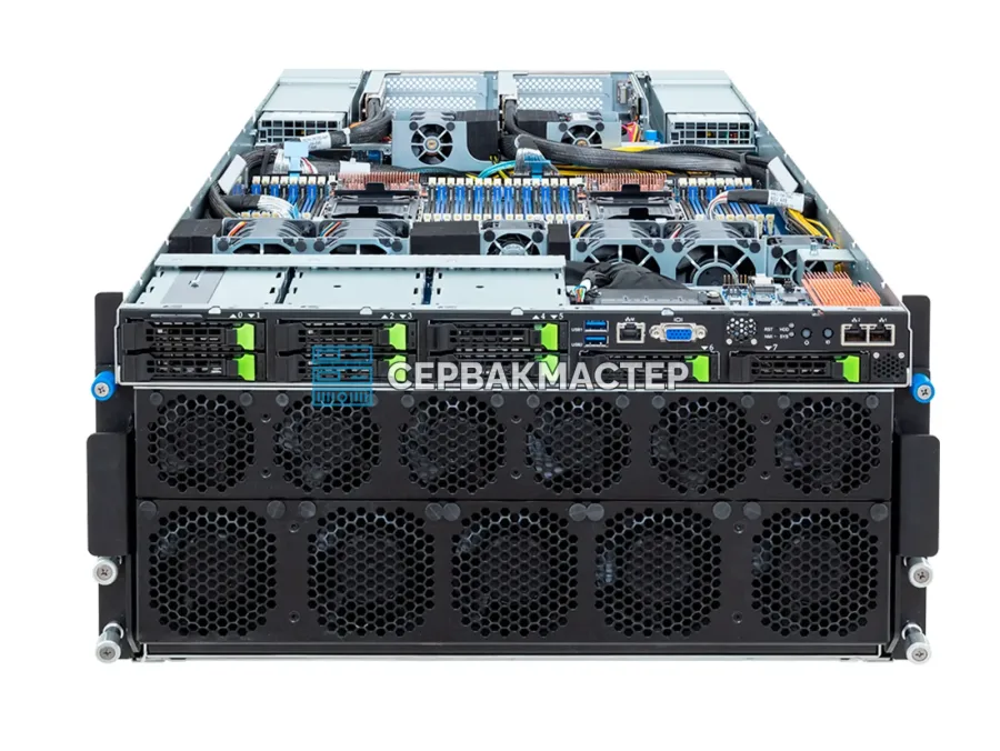 GIGABYTE G593-SD2-AAX1 — 5U GPU-сервер с 8× NVIDIA H100 SXM 80GB (640 ГБ HBM3)