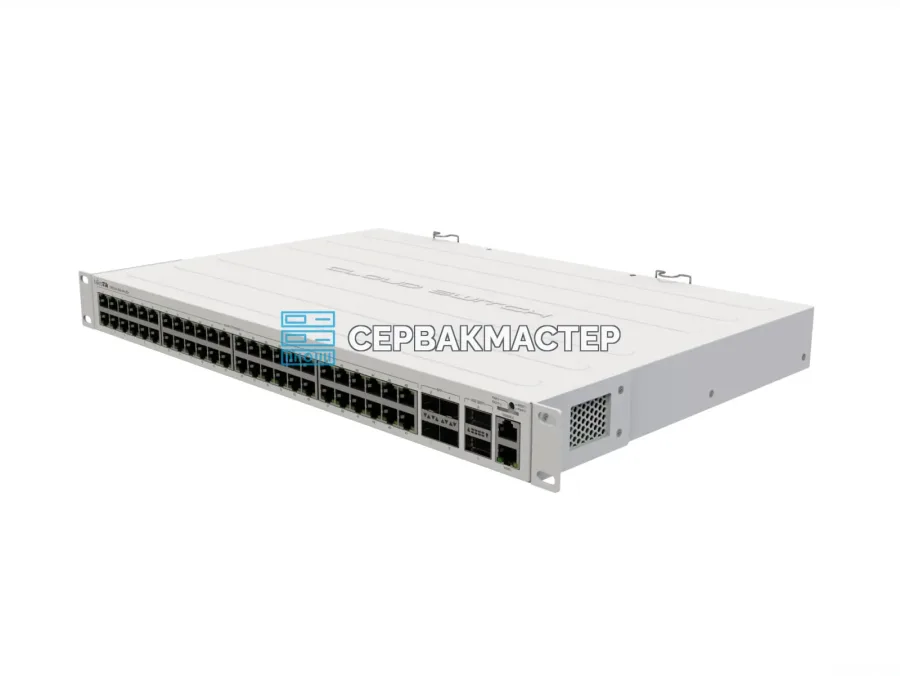 Управляемый L3-коммутатор MikroTik CRS354-48G-4S+2Q+RM: 48x RJ45 1 Гбит/с, 4x SFP+ 10 Гбит/с, 2x QSFP+ 40 Гбит/с