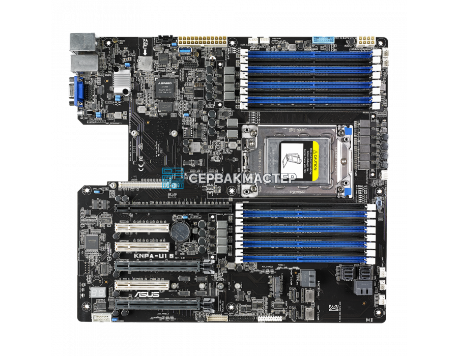 Серверная материнская плата ASUS KNPA-U16 EEB, сокет SP3, 16x DIMM DDR4 — купить в СервакМастер