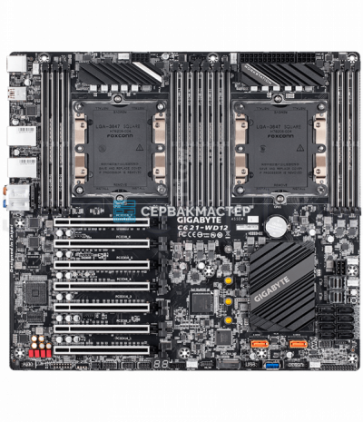 Серверная плата GIGABYTE C621-WD12 EEB на два LGA3647, 12 DIMM — купить в СервакМастер