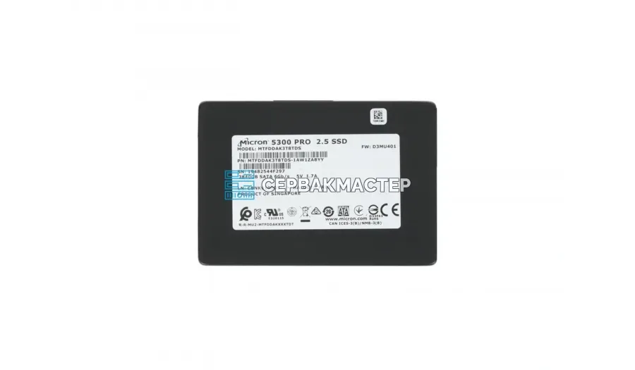 SSD-накопитель Micron 5300 PRO 3.84TB 2.5" SATA 6Gb/s [MTFDDAK3T8TDS]
