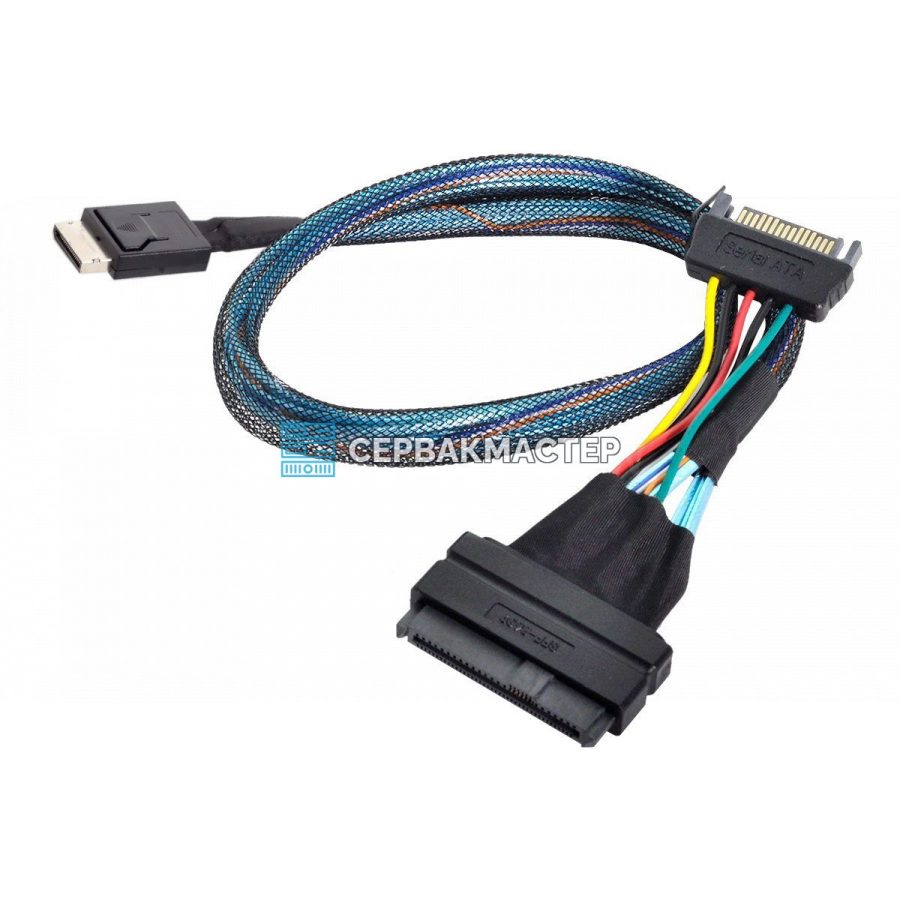 Кабель Oculink SFF-8611 – U.2/U.3 SFF-8639 (NVMe), 0.8 м