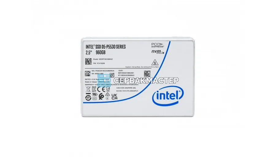 SSD-накопитель Kioxia (HPE) CM6-R 960GB 2.5" U.2 [KCM6XRUL960G]