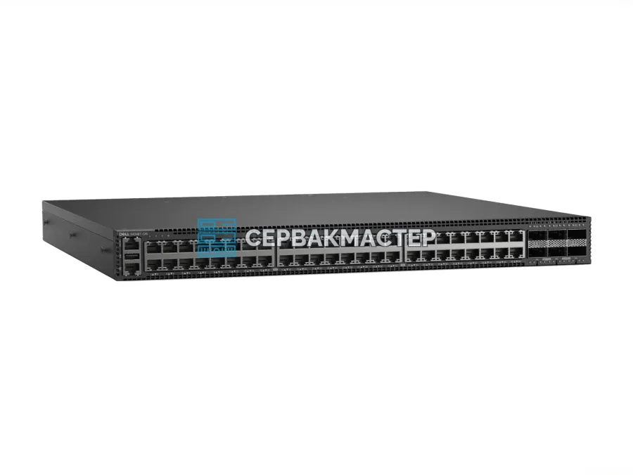 Коммутатор Dell PowerSwitch S4348T-ON PS/IO Airflow: 48x RJ45 10 Гбит/с, 6x QSFP28 100 Гбит/с