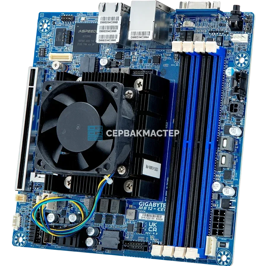 Материнская плата Gigabyte MB12-CE0 Rev 100 (Mini-ITX, FCBGA2227, 4 DIMM) — купить в СервакМастер