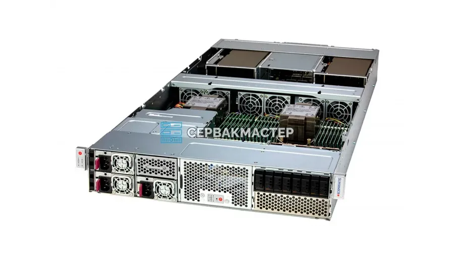 Supermicro 4125GS-TNRT с 8× NVIDIA H200 NVL 141 ГБ и 2× AMD EPYC 9845 — СервакМастер