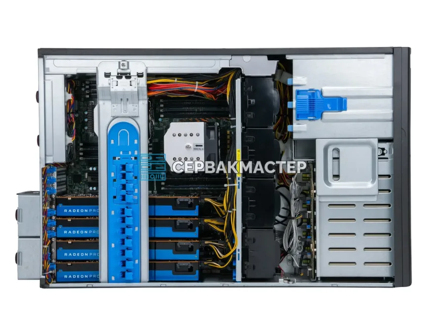 Сервер Supermicro 747BTQ-R2K04B с 4× Radeon Pro WX8200 8GB, 2× Xeon E5 2697v4 и 256 ГБ RAM