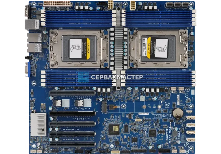 Материнская плата Gigabyte MZ72-HB2 Rev 3.x E-ATX, 2x SP3, 16 DIMM — купить в СервакМастер