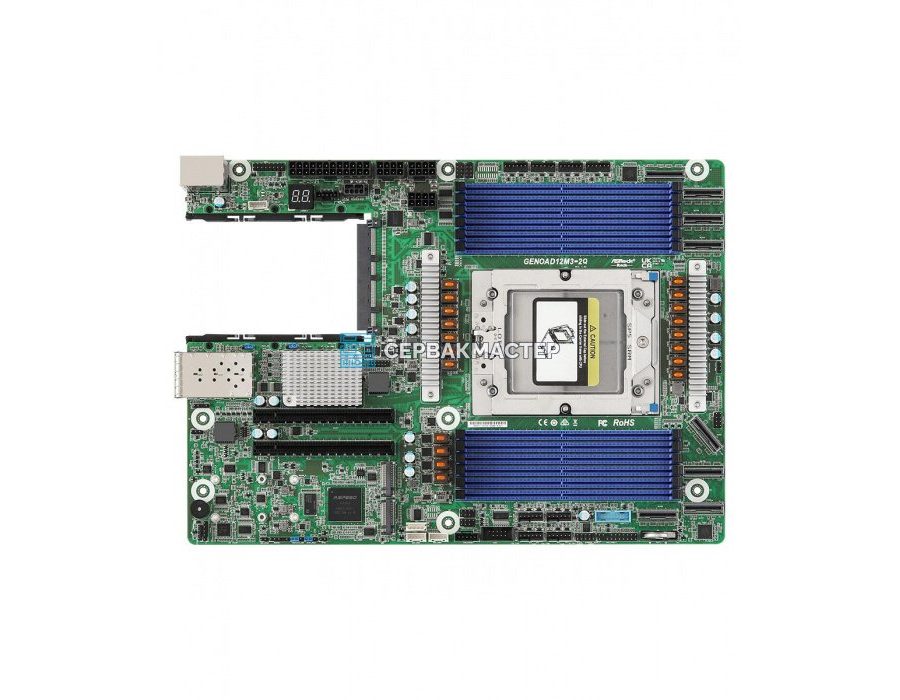 Материнская плата ASRock Rack GENOAD12M3-2Q (Proprietary, SP5, 12 DIMM) — купить в СервакМастер