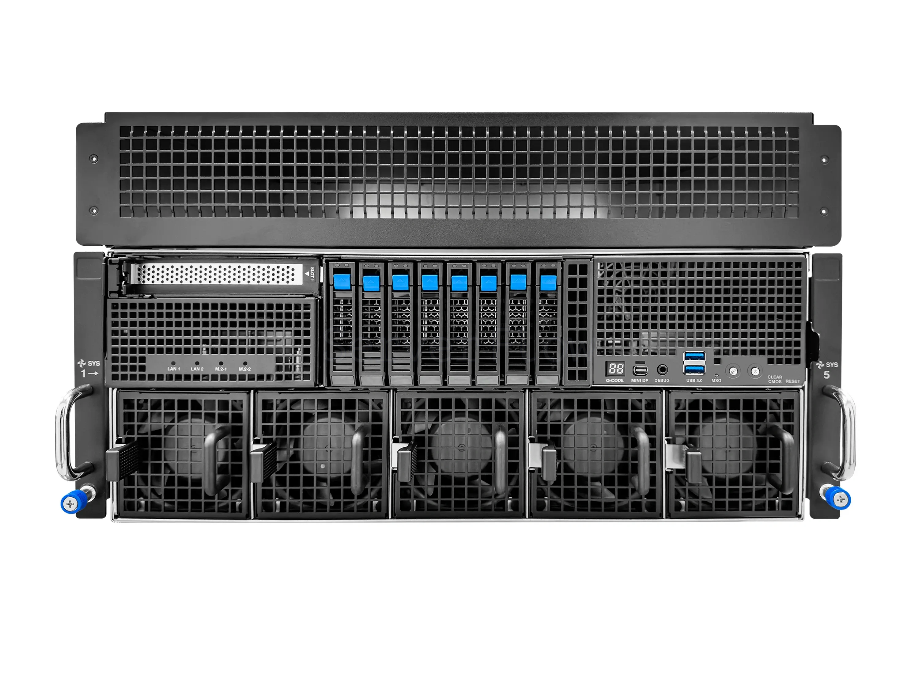 Сервер ASUS ESC8000A-E13-DR с 8× RTX PRO 6000 Blackwell 96GB, 2× EPYC 9174F и RAM 256GB — купить в СервакМастер