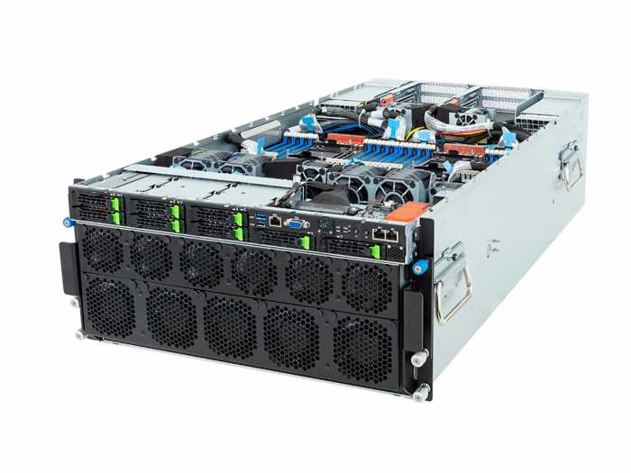 Supermicro 4125GS-TNRT — сервер с 8× NVIDIA H100 80GB и двумя AMD EPYC 9354 для ИИ-задач